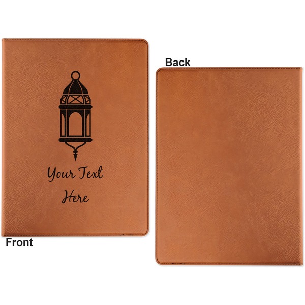Moroccan Lanterns Cognac Leatherette Portfolios with Notepad - Large - Single Sided - Apvl