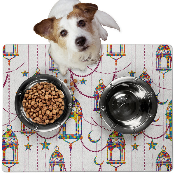 Moroccan Lanterns Dog Food Mat - Medium LIFESTYLE