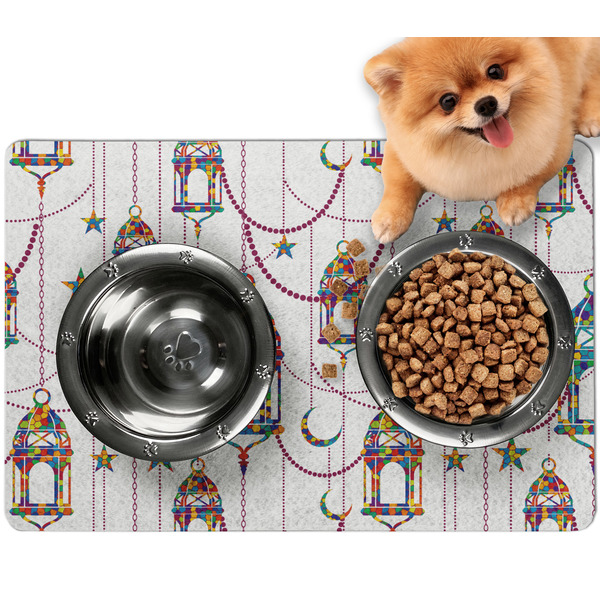 Custom Hanging Lanterns Dog Food Mat - Small