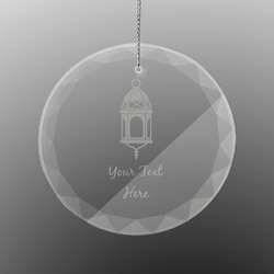 Hanging Lanterns Engraved Glass Ornament - Round