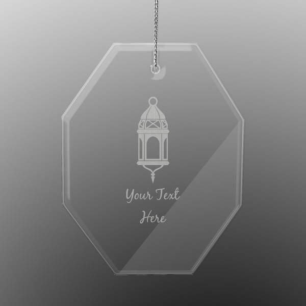 Moroccan Lanterns Engraved Glass Ornaments - Octagon