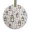 Hanging Lanterns Flat Glass Ornament - Round