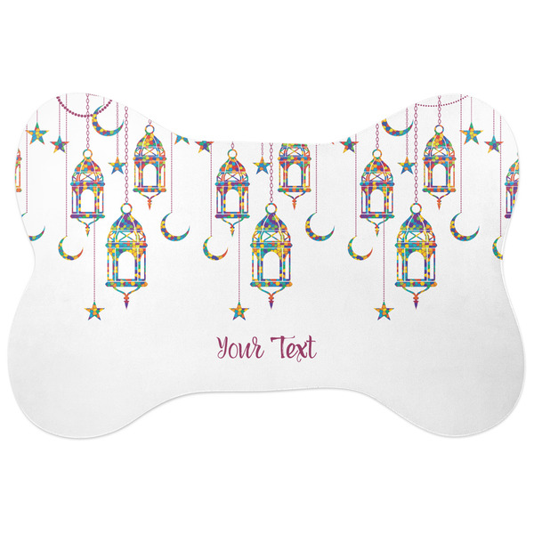 Custom Hanging Lanterns Bone Shaped Dog Food Mat (Large)