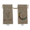 Hanging Lanterns Large Burlap Gift Bag - Front & Back