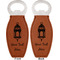 Moroccan Lanterns Leather Bar Bottle Opener - Front and Back
