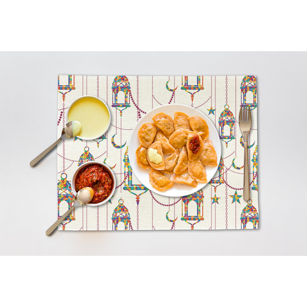Moroccan Lanterns Linen Placemat - Lifestyle (single)