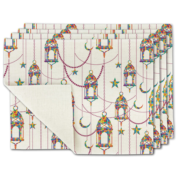 Custom Hanging Lanterns Single-Sided Linen Placemat - Set of 4