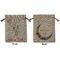 Hanging Lanterns Medium Burlap Gift Bag - Front & Back