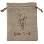 Hanging Lanterns Medium Burlap Gift Bag - Front