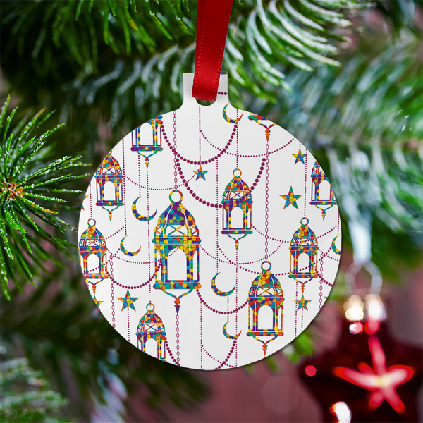 Moroccan Lanterns Metal Ball Ornament - Lifestyle