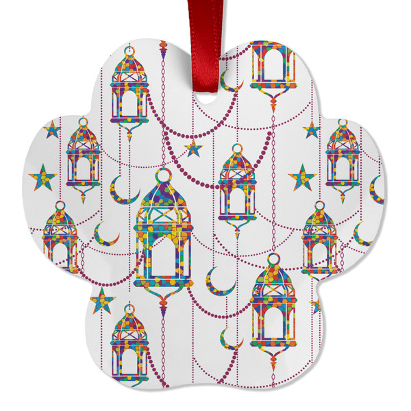 Moroccan Lanterns Metal Paw Ornament - Front