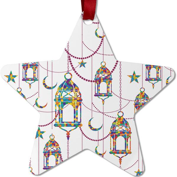 Moroccan Lanterns Metal Star Ornament - Front