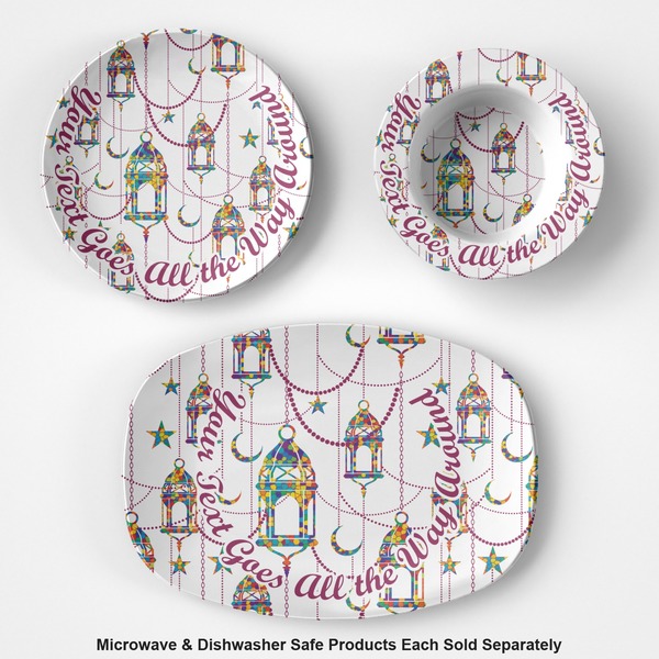 Moroccan Lanterns Microwave & Dishwasher Safe CP Plastic Dishware - Group