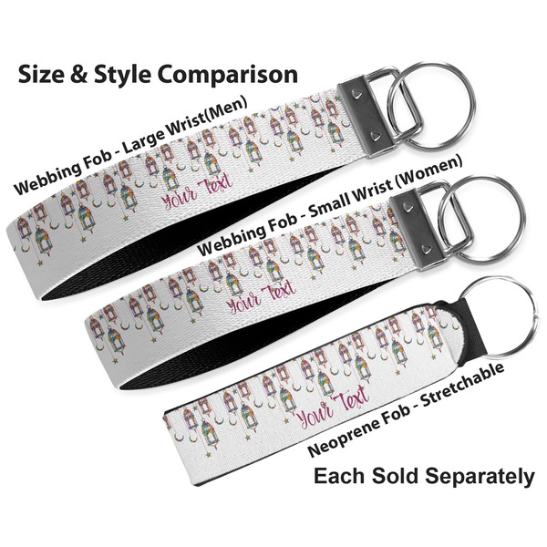 Moroccan Lanterns Multiple Key Ring comparison sizes