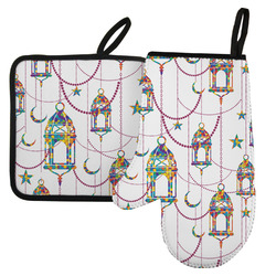 Hanging Lanterns Left Oven Mitt & Pot Holder Set