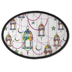 Hanging Lanterns Iron On Oval Patch