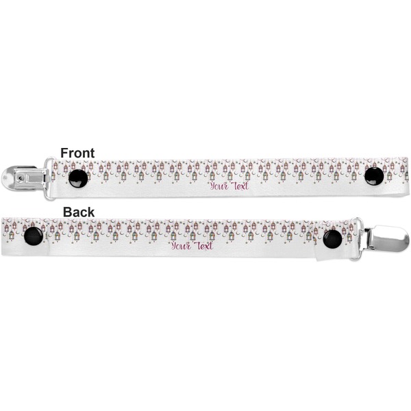 Arabian Lamps Pacifier Clip - Front and Back