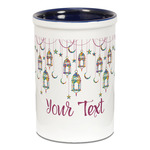 Hanging Lanterns Ceramic Pencil Holders - Blue
