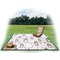 Moroccan Lanterns Picnic Blanket - with Basket Hat and Book - in Use