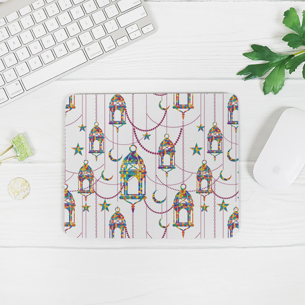 Moroccan Lanterns Rectangular Mouse Pad - LIFESTYLE 2