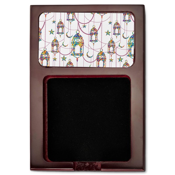 Moroccan Lanterns Red Mahogany Sticky Note Holder - Flat