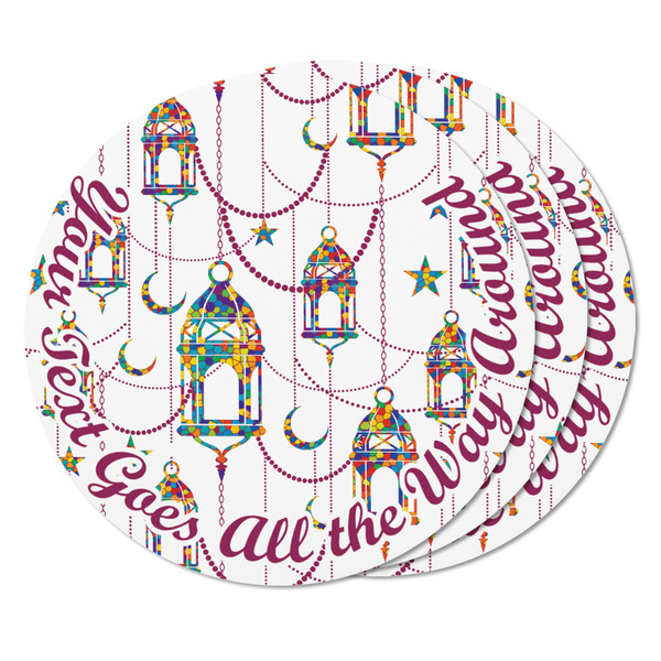 Moroccan Lanterns Round Fridge Magnet - THREE