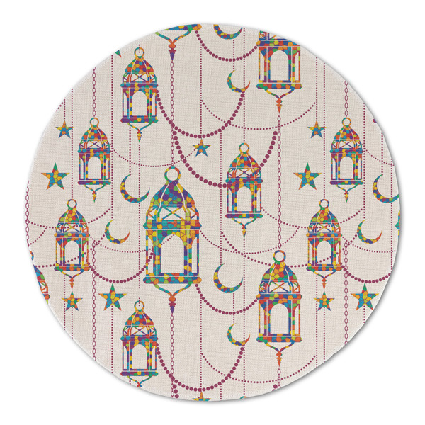 Moroccan Lanterns Round Linen Placemats - FRONT (Double Sided)
