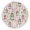 Moroccan Lanterns Round Linen Placemats - FRONT (Double Sided)