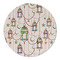 Moroccan Lanterns Round Linen Placemats - FRONT (Single Sided)