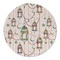 Hanging Lanterns Round Linen Placemat