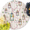 Moroccan Lanterns Round Linen Placemats - Front (w flowers)