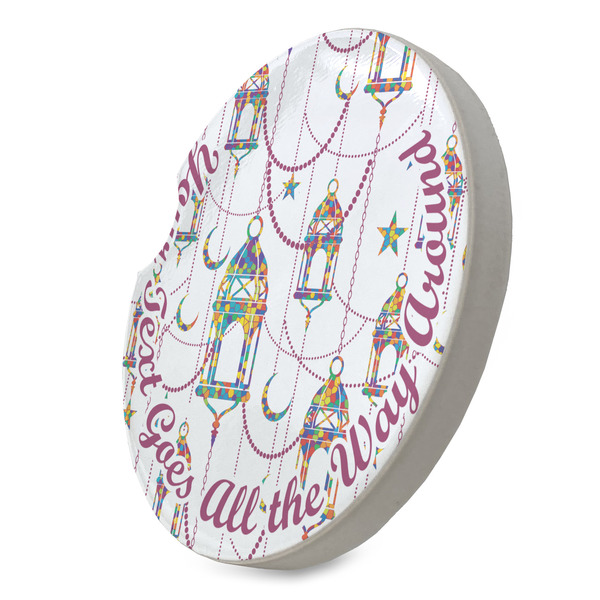 Moroccan Lanterns Sandstone Car Coaster - STANDING ANGLE