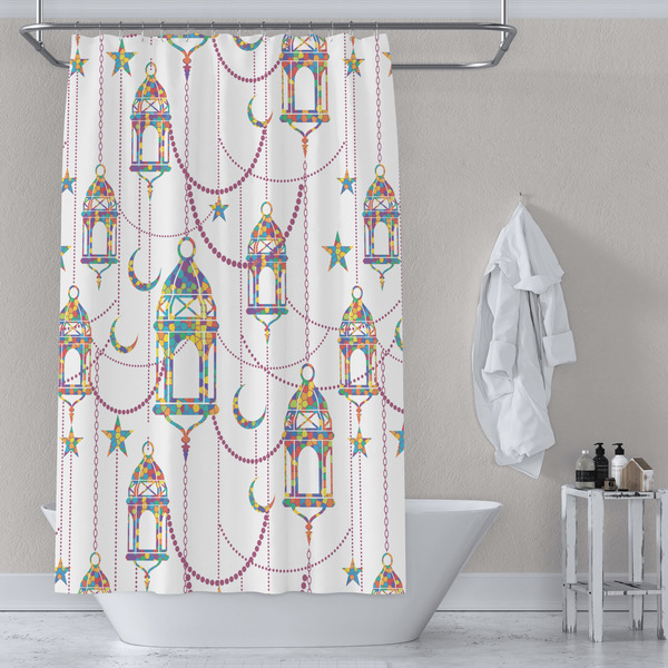 Moroccan Lanterns Shower Curtain Lifestyle