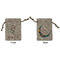 Moroccan Lanterns Small Burlap Gift Bag - Front and Back