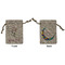 Hanging Lanterns Small Burlap Gift Bag - Front & Back