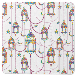 Hanging Lanterns Square Rubber Backed Coaster