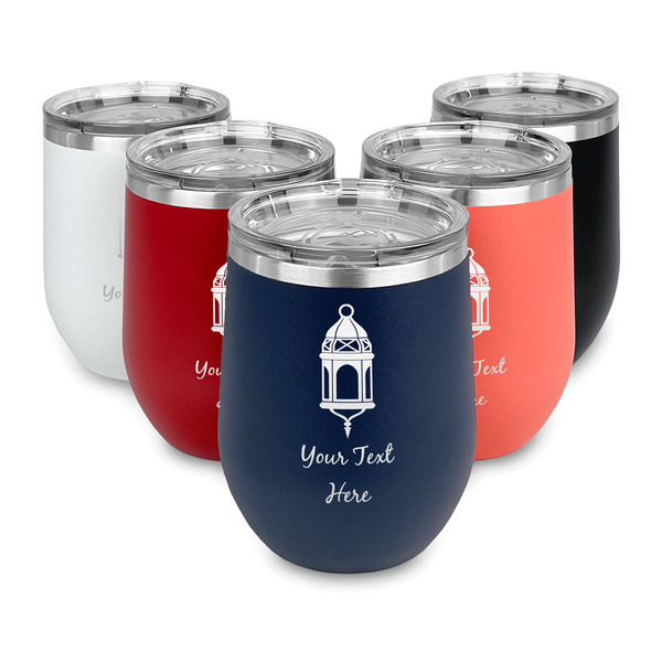 Moroccan Lanterns Steel Wine Tumblers Multiple Colors