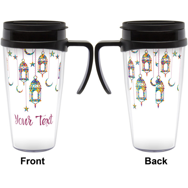 Moroccan Lanterns Travel Mug with Black Handle - Approval