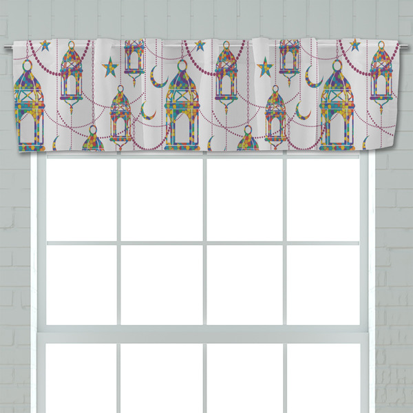 Moroccan Lanterns Valance - Closeup on window