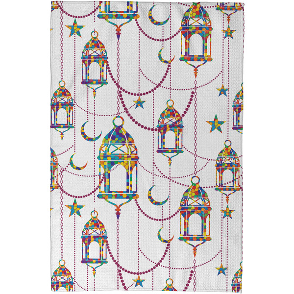 Hanging Lanterns Waffle Weave Towel - Full Color Print - Approval Image