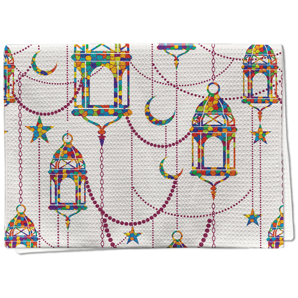 Custom Hanging Lanterns Kitchen Towel - Waffle Weave - Full Color Print