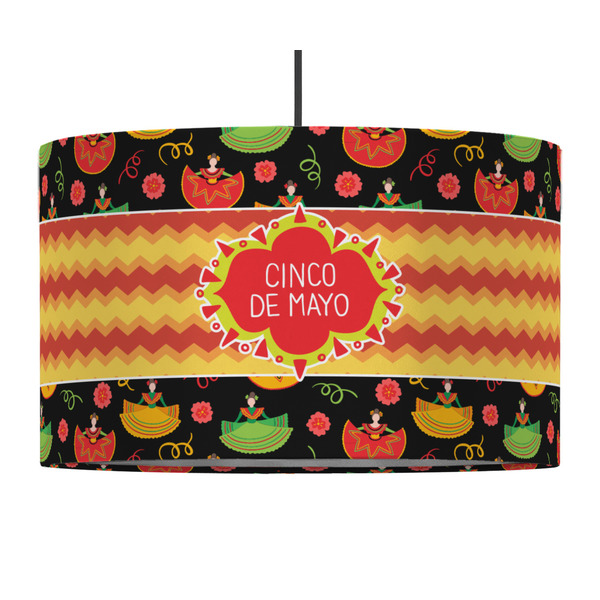 Custom Cinco De Mayo 12" Drum Pendant Lamp - Fabric