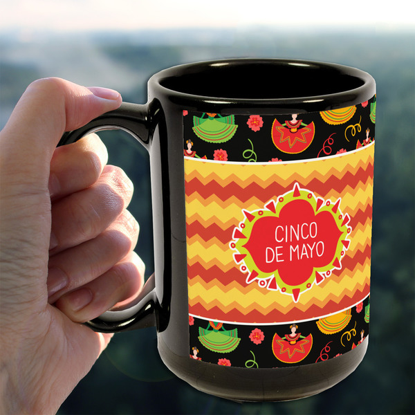Cinco De Mayo 15oz. Black Mug - LIFESTYLE