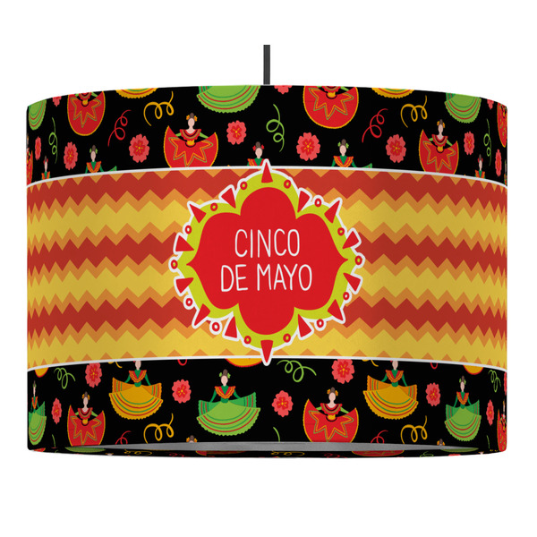 Custom Cinco De Mayo 16" Drum Pendant Lamp - Fabric