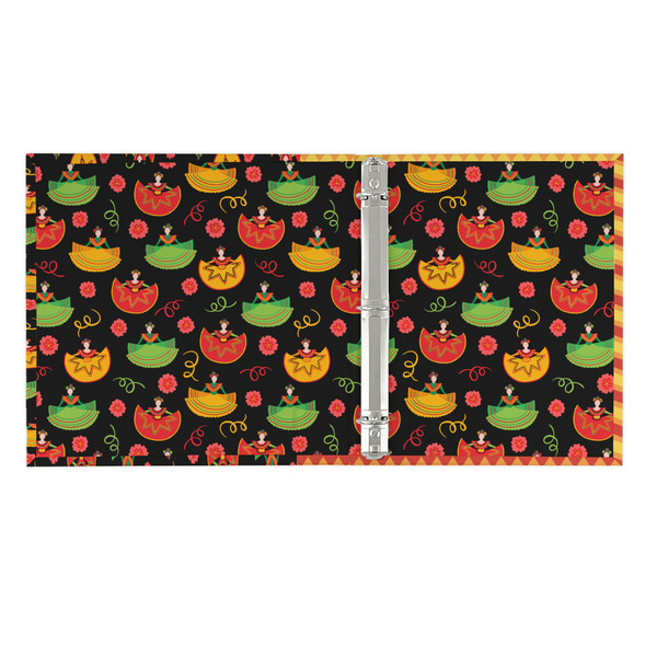 Cinco De Mayo 3 Ring Binders - Full Wrap - 1" - OPEN INSIDE
