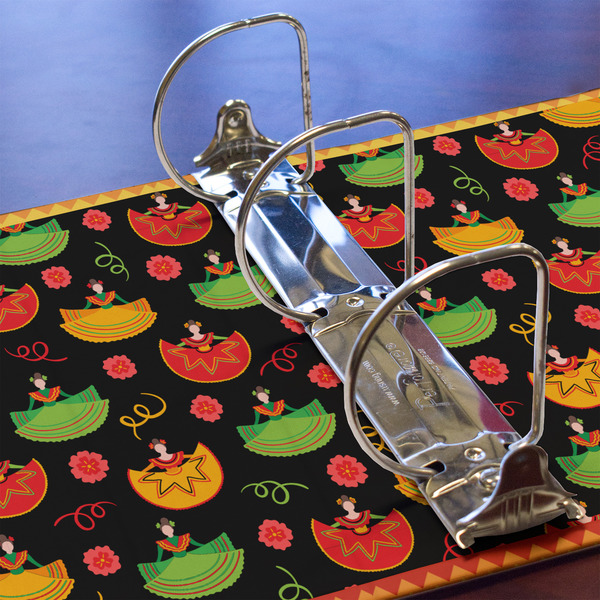 Cinco De Mayo 3 Ring Binders - Full Wrap - 3" - DETAIL
