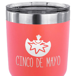 Cinco De Mayo 30 oz Stainless Steel Tumbler - Coral - Double Sided