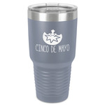 Cinco De Mayo 30 oz Stainless Steel Tumbler - Grey - Single-Sided