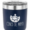 Cinco De Mayo 30 oz Stainless Steel Ringneck Tumbler - Navy - CLOSE UP