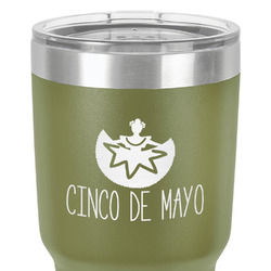 Cinco De Mayo 30 oz Stainless Steel Tumbler - Olive - Double-Sided